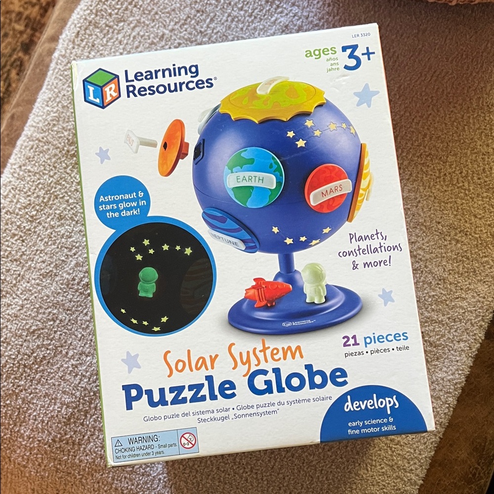 Solar System Puzzle Globe - Blue